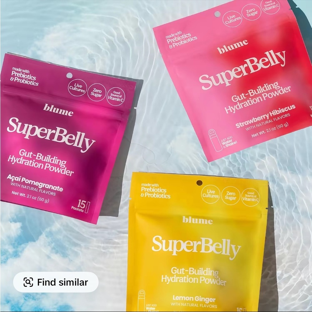 Blume SuperBelly Gut Health and On-The-Go Hydration Packets, Sugar-Free,